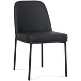 Sydney Vegan Leather Dining Chair, Black, Set of 2