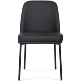 Sydney Vegan Leather Dining Chair, Black, Set of 2