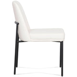 Sydney Vegan Leather Dining Chair, Cream, Set of 2