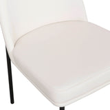 Sydney Vegan Leather Dining Chair, Cream, Set of 2