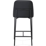 Sydney Vegan Leather Counter Stool, Black, Set of 2