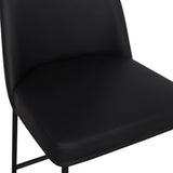 Sydney Vegan Leather Counter Stool, Black, Set of 2