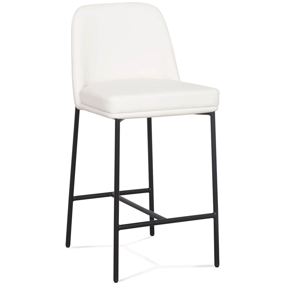 Sydney Vegan Leather Counter Stool, Cream, Set of 2