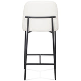 Sydney Vegan Leather Counter Stool, Cream, Set of 2