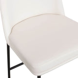Sydney Vegan Leather Counter Stool, Cream, Set of 2