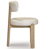 Odessa Vegan Leather Dining Chair, Cream, Set of 2