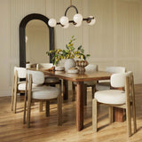 Odessa Vegan Leather Dining Chair, Cream, Set of 2