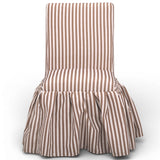 Gertrude Striped Skirted Dining Chair, Brown