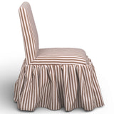 Gertrude Striped Skirted Dining Chair, Brown