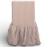 Gertrude Striped Skirted Dining Chair, Brown