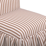 Gertrude Striped Skirted Dining Chair, Brown