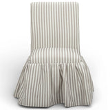 Gertrude Striped Skirted Dining Chair, Khaki