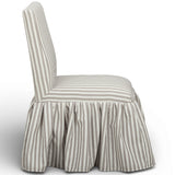 Gertrude Striped Skirted Dining Chair, Khaki
