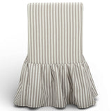 Gertrude Striped Skirted Dining Chair, Khaki