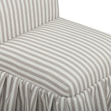 Gertrude Striped Skirted Dining Chair, Khaki