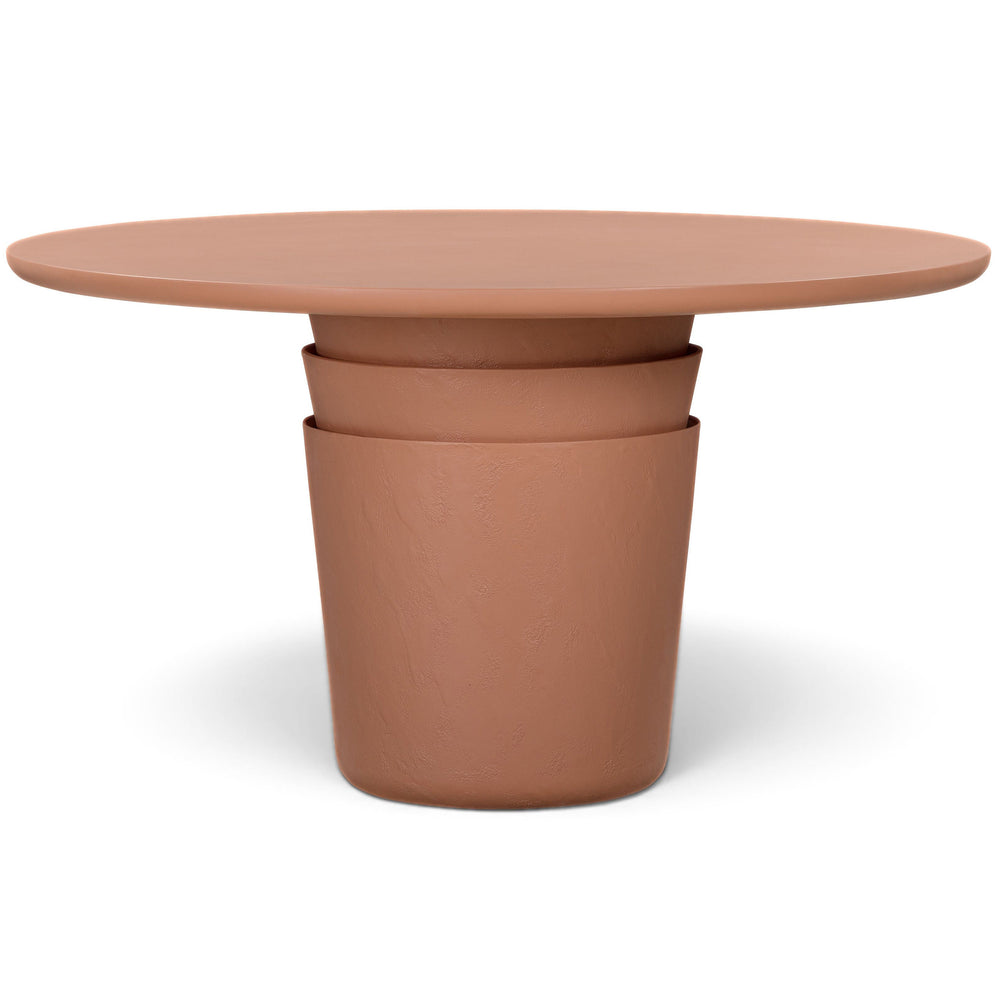 Margot Outdoor Round Dining Table, Terracotta