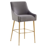 Beatrix Counter Stool, Grey/Gold Base-Furniture - Dining-High Fashion Home