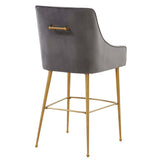 Beatrix Counter Stool, Grey/Gold Base-Furniture - Dining-High Fashion Home