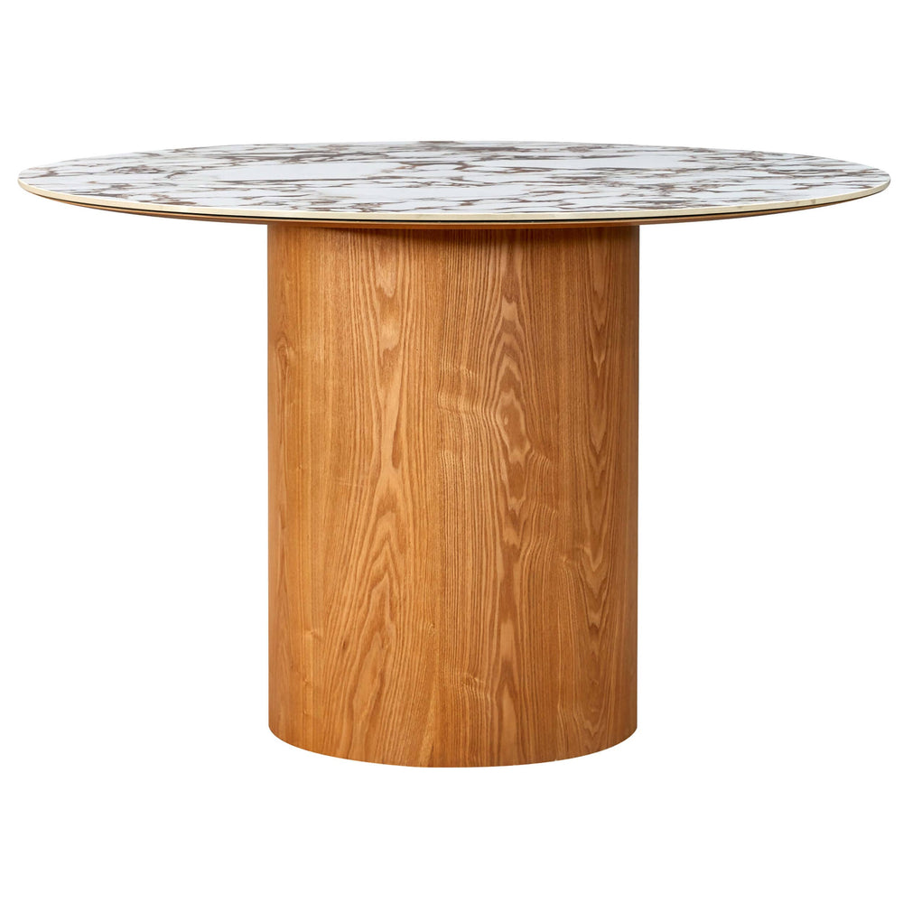 Tamara Round Dinette Table, Marble Ceramic-Furniture - Dining-High Fashion Home