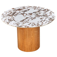 Tamara Round Dinette Table, Marble Ceramic