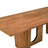 Satra Rectangular Dining Table, Walnut-Furniture - Dining-High Fashion Home