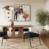 Satra Rectangular Dining Table, Walnut-Furniture - Dining-High Fashion Home