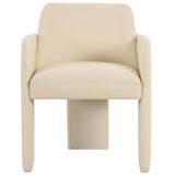Leo Performance Vegan Leather Dining Chair, Cream, Set of 2