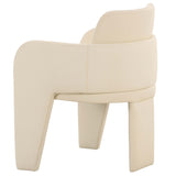 Leo Performance Vegan Leather Dining Chair, Cream, Set of 2