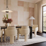 Leo Performance Vegan Leather Dining Chair, Cream, Set of 2