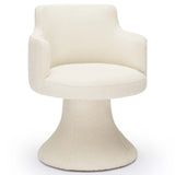 Jeffree Swivel Dining Chair, Cream-Furniture - Dining-High Fashion Home
