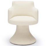 Jeffree Swivel Dining Chair, Cream-Furniture - Dining-High Fashion Home