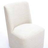 Melissa Rolling Dining Chair, Cream