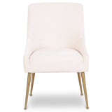 Beatrix Side Chair, Cream/Brushed Gold Legs