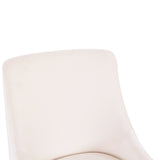 Beatrix Side Chair, Cream/Brushed Gold Legs