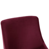 Beatrix Side Chair, Burgundy/Brushed Gold Legs