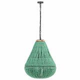 Palani Wooden Bead Chandelier-Lighting-High Fashion Home