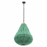 Palani Wooden Bead Chandelier-Lighting-High Fashion Home
