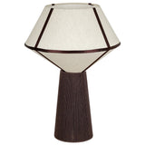 Josephine Upwards Table Lamp, Chocolate Brown/White