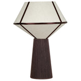 Josephine Upwards Table Lamp, Chocolate Brown/White