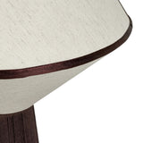 Josephine Upwards Table Lamp, Chocolate Brown/White