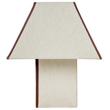 Josephine Pyramid Table Lamp, Chocolate Brown/White
