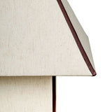 Josephine Pyramid Table Lamp, Chocolate Brown/White