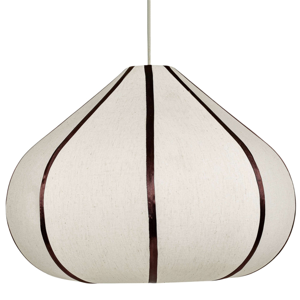 Josephine Teardrop Pendant, Chocolate Brown/White