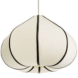 Josephine Teardrop Pendant, Chocolate Brown/White