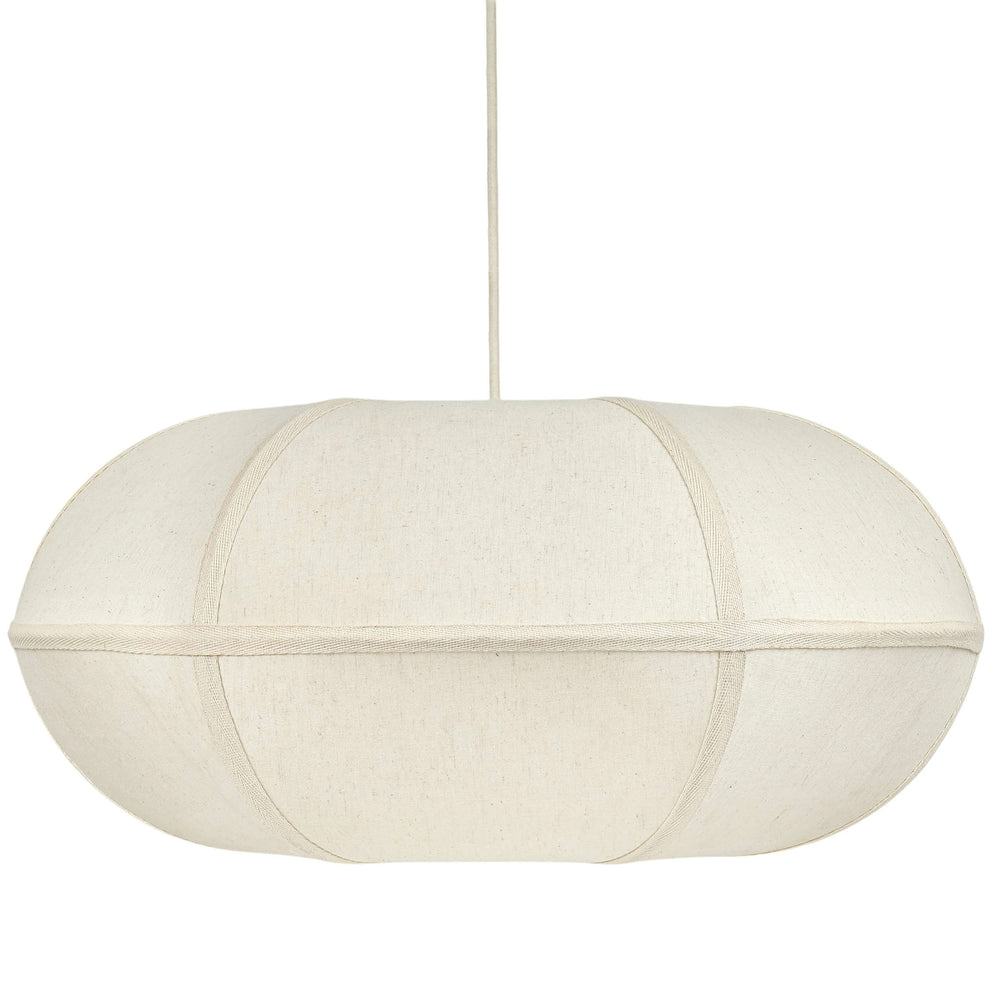 Josephine Oblong Pendant, White