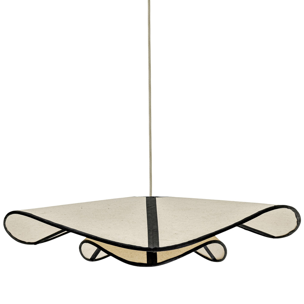 Chapeau Du Matin Pendant, Chocolate Brown/White