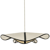 Chapeau Du Matin Pendant, Chocolate Brown/White