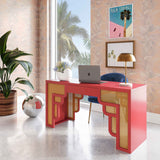 Suzie Executive Desk, Coral-Furniture - Dining-High Fashion Home