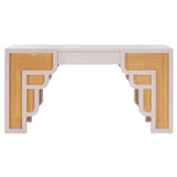 Suzie Executive Desk, Cream-Furniture - Office-High Fashion Home