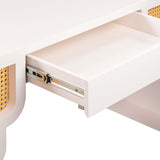 Suzie Executive Desk, Cream-Furniture - Office-High Fashion Home